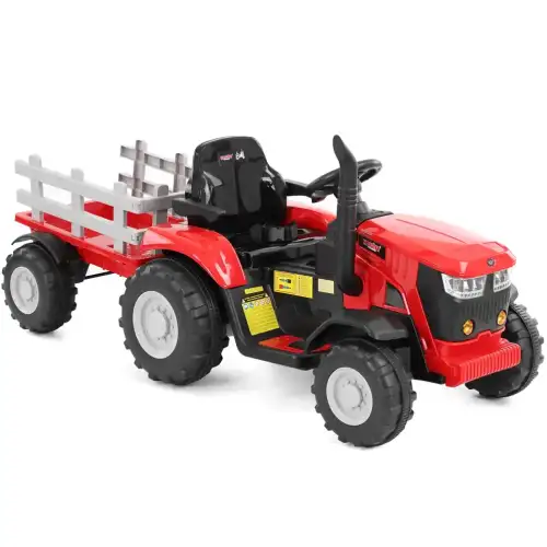 Trator Eléctrico com Atrelado Vermelho